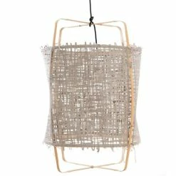 Ay Illuminate Hanglamp Z22 Blond Bamboe Grijs Karton ø48,5x72,5cm