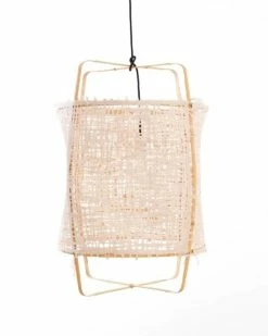 Ay Illuminate Hanglamp Z22 Blond Bamboe Naturel Karton ø48,5x72,5cm