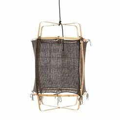 Ay Illuminate Hanglamp Z22 Blond Bamboe Zwart Cashmere ø48,5x72,5cm