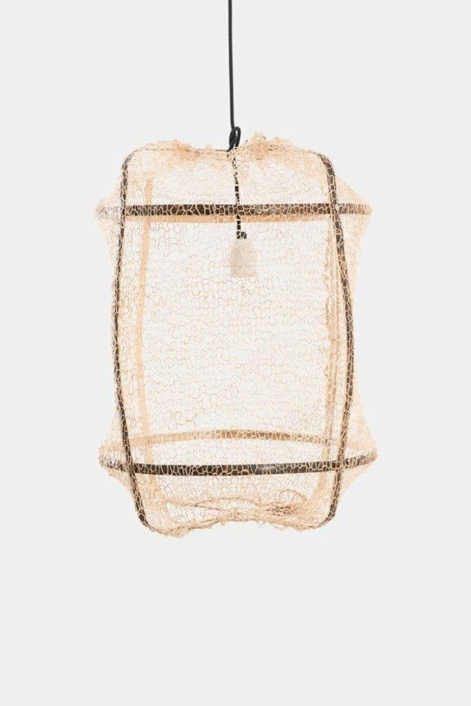 Ay Illuminate Hanglamp Z5 Zwart Sisal Net Tea Doek ø42x57cm 1 Ay Illuminate Hanglamp Z5 Zwart Sisal Net Tea Doek ø42x57cm