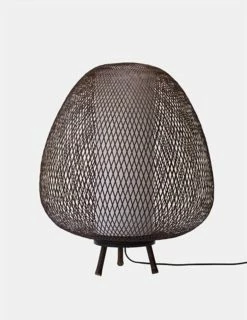 Ay Illuminate Vloerlamp Twiggy Egg Bruin Bamboe ø60cm