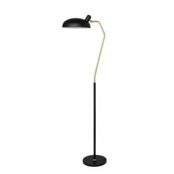 Bloomingville Vloerlamp Zwart Metaal Met Gold Finish
