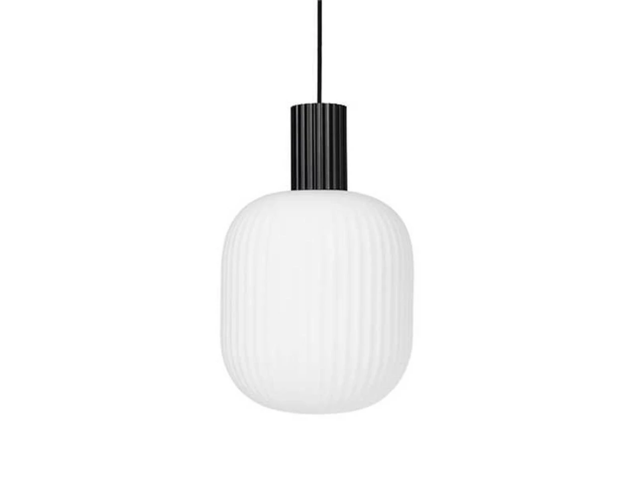 Broste Copenhagen Lolly Hanglamp Zwart - Ø27XH42cm 1 Broste Copenhagen Lolly Hanglamp Zwart - Ø27XH42cm