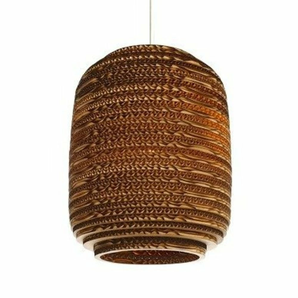 Graypants Ausi8 Hanglamp Bruin Karton Ø19x24cm 1 Graypants Ausi8 Hanglamp Bruin Karton Ø19x24cm