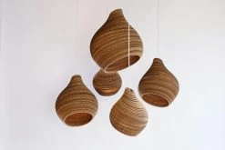 Graypants Hive9 Hanglamp Bruin Karton Ø23x28cm -verlichting Soldes Boutique graypants hive9 hanglamp bruin karton 23x28cm 2