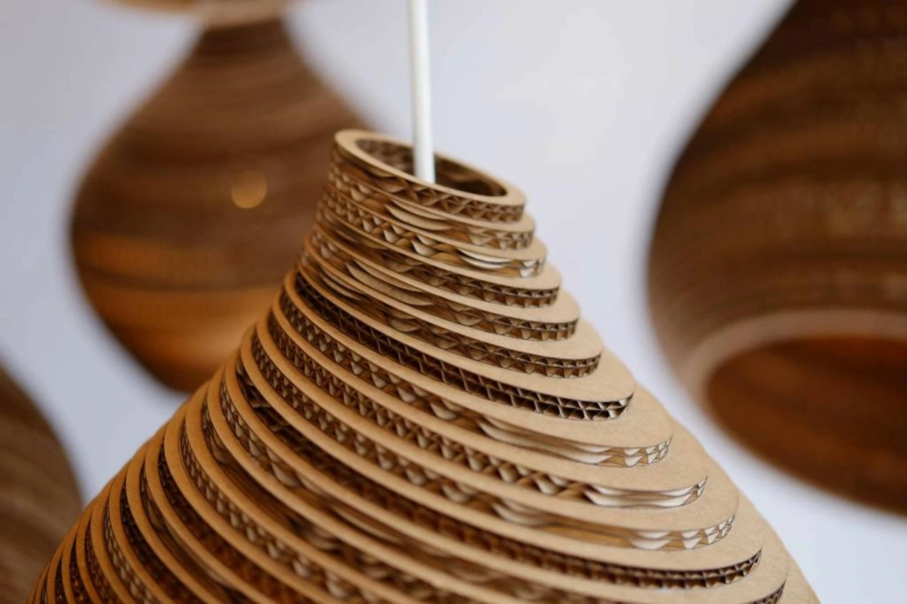 Graypants Nest24 Hanglamp Bruin Karton Ø24x62cm 2 Graypants Nest24 Hanglamp Bruin Karton Ø24x62cm - Afbeelding 2