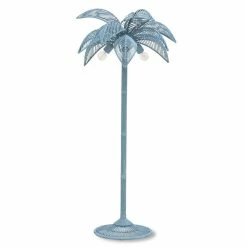 verlichting Soldes Boutique -verlichting Soldes Boutique hkliving wicker palm vloerlamp grijs blauw 1