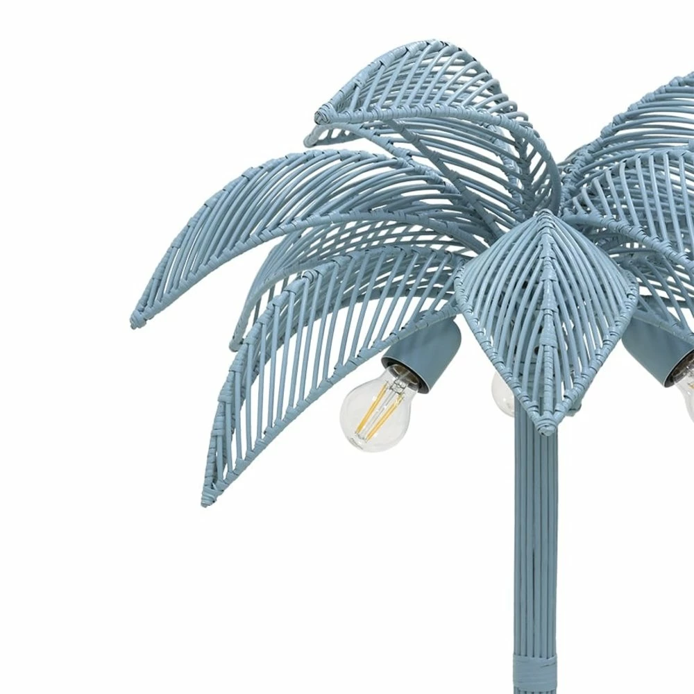HKliving Wicker Palm Vloerlamp - Grijs/blauw 3 HKliving Wicker Palm Vloerlamp - Grijs/blauw - Afbeelding 3
