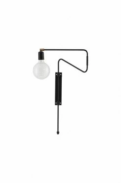 House Doctor Swing Wandlamp Zwart Metaal Messing