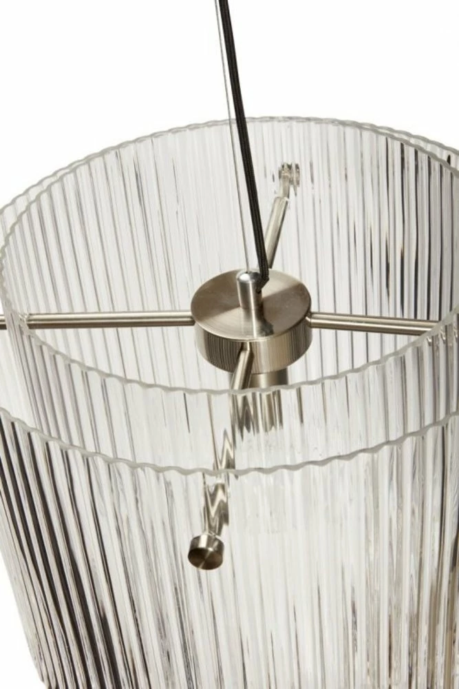 Hubsch Hanglamp Glas/metaal - Clear/nickel 2 Hubsch Hanglamp Glas/metaal - Clear/nickel - Afbeelding 2