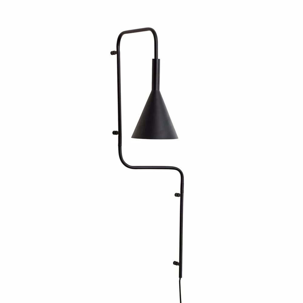 Hubsch Wandlamp - Zwart 1 Hubsch Wandlamp - Zwart