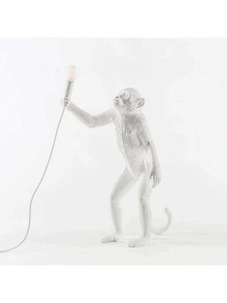 Seletti Monkey Lamp Standing - Wit 3 Seletti Monkey Lamp Standing - Wit - Afbeelding 3
